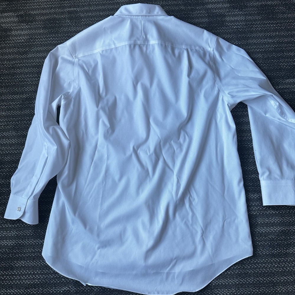 Lot of 2 Charles Tyrwhitt Dress Shirts Mens 16.5/34 Solid White/Blue Cotton - Picture 5 of 10